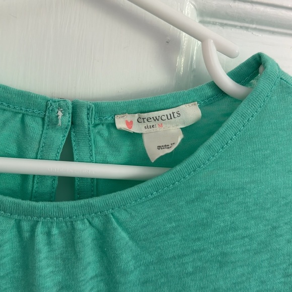 J. Crew Crewcuts Girls Flutter Sleeve Tee Turquoise - Picture 2 of 7